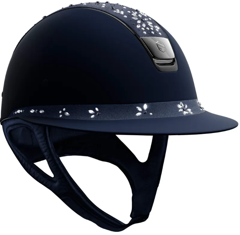 Custom Samshield Helmet - Miss Samshield Matt Blue With Pearl Drop Top M